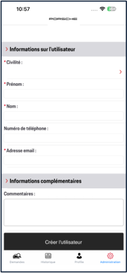 Informations utilisateur