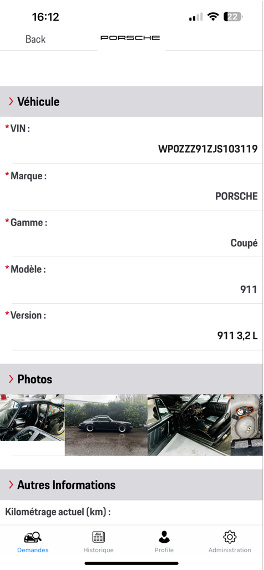 Fiche v&eacute;hicule