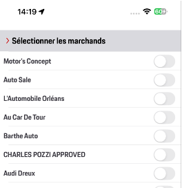 S&eacute;lection marchands